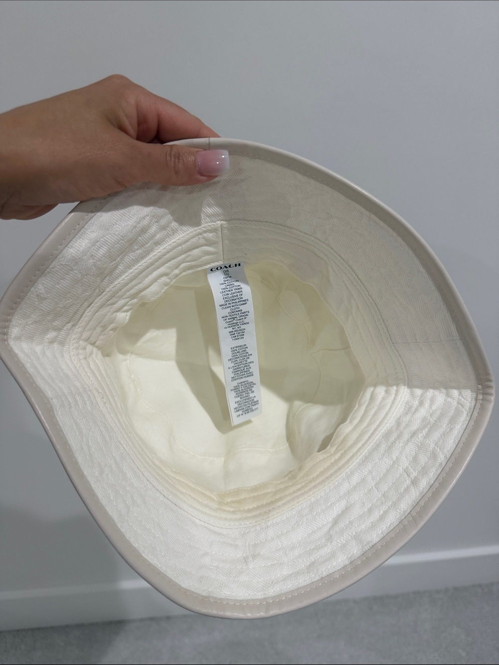 Coach Cream Logo-Pattern Bucket Hat - Picture 5 of 8